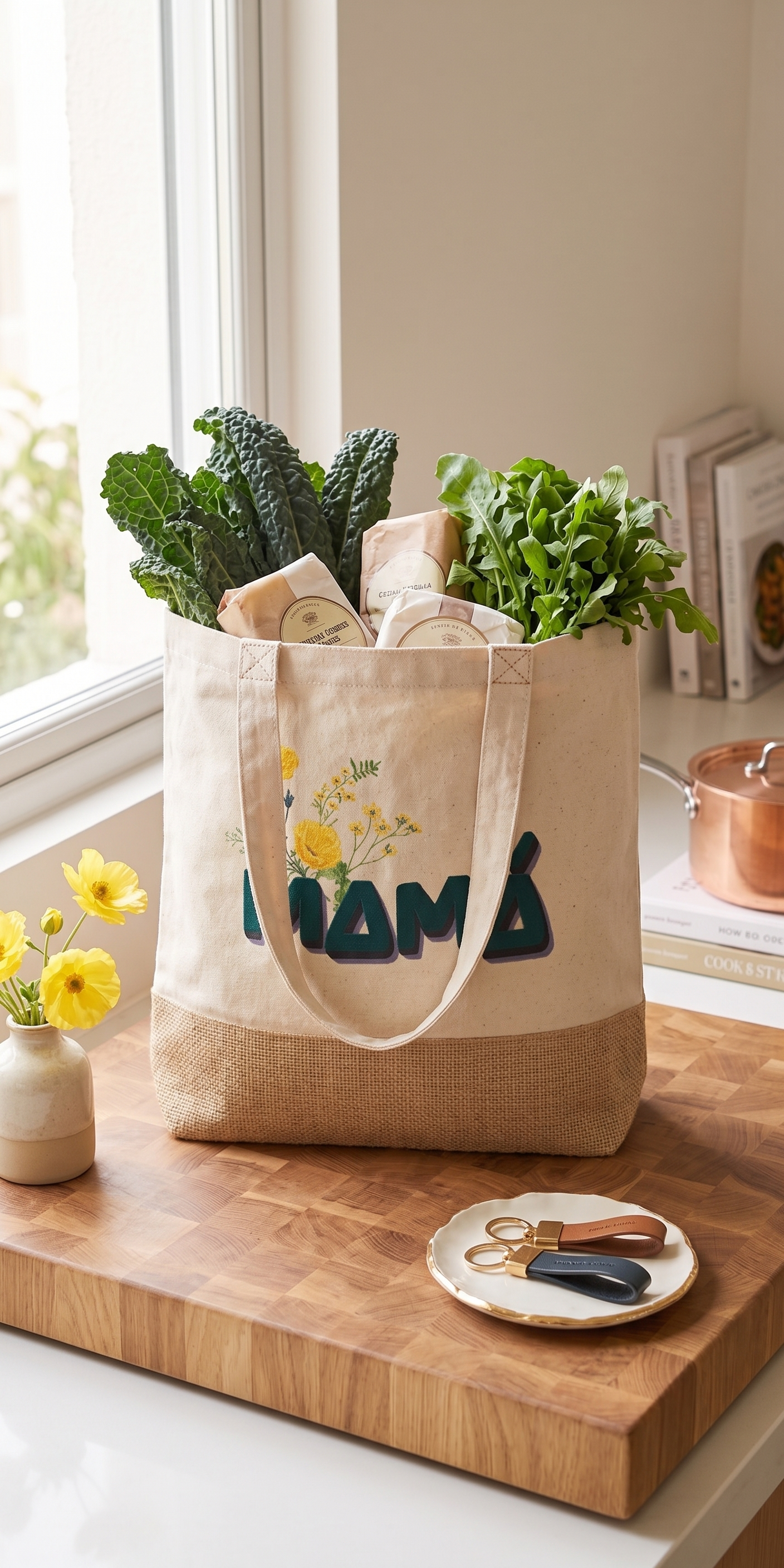 Bolsa Mamá Premium Flores Amarillas