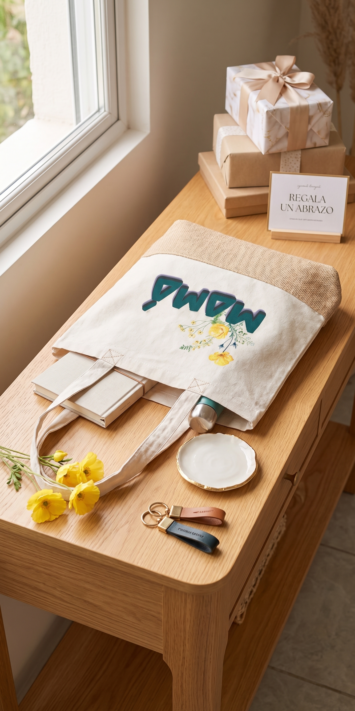 Bolsa Mamá Premium Flores Amarillas